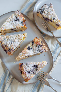 home made blueberry streusel cake 