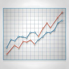 Obraz premium Ascending Lines Graph