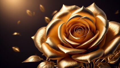 stunning golden rose with intricate petals
