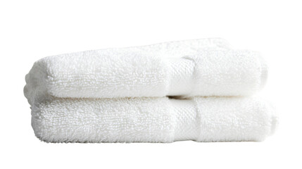 Clean White Towel on Transparent Background for Spa and Hygiene Industry