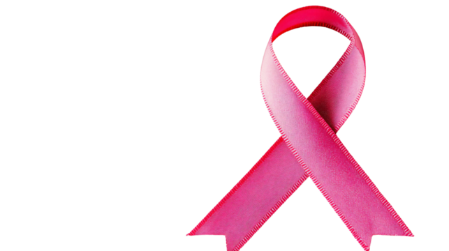 Pink Ribbon Symbolizing Cancer Awareness - Isolated on Transparent Background - Powered by Adobe
