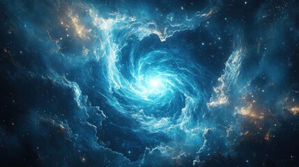 Celestial Vortex: A swirling nebula of cosmic dust and gas