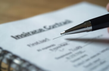 Blur background of Agenda Meeting Plan Schedule In Personal Organizer 