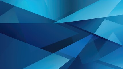 Obraz premium Abstract blue geometric background with white triangle elements vector presentation design template for business and technology concepts