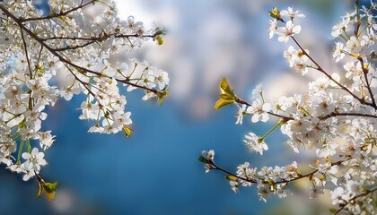 Fototapeta premium blooming cherry twigs