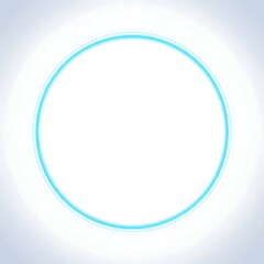 Glowing Cyan Blue Circle Frame Element
