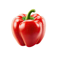 Red bell pepper. Realistic illustration