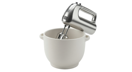 Isolated Electric Hand Mixer with Bowl for Baking and Cooking