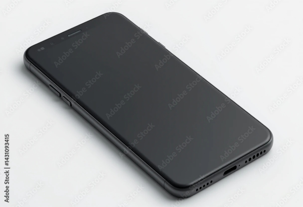 Poster realistic vector mockup phone for visual ui app demonstration. high quality realistic newest version