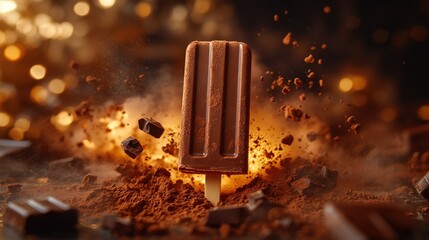 Chocolate explosion popsicle