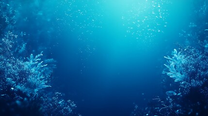 Obraz premium Turquoise to navy blue gradient, aquatic theme