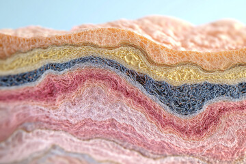 Layered textured surface abstract art pastel colors