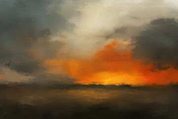 Naklejka premium Dramatic sunset cloudscape