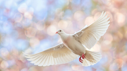 Obraz premium White pigeon animal flying bird 