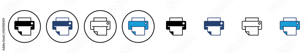 Poster print icon vector. printer icon vector.