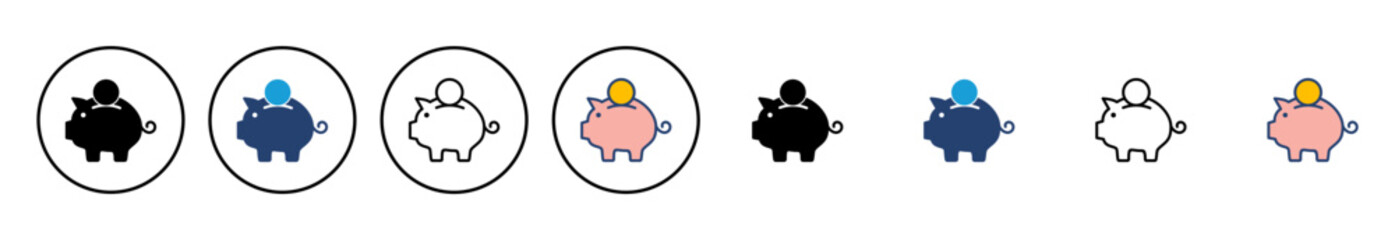 Piggy bank icon vector. piggy money icon