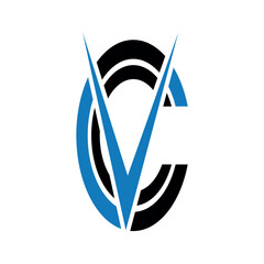 CV logo design template.	