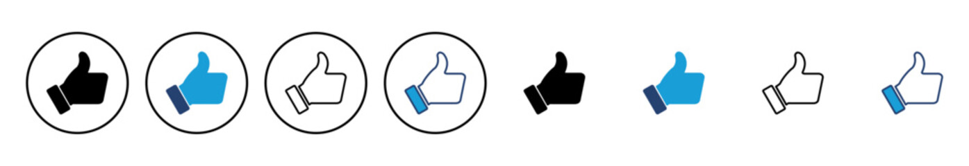 Obraz premium Thumbs up icon vector. Hand like. Like icon vector.
