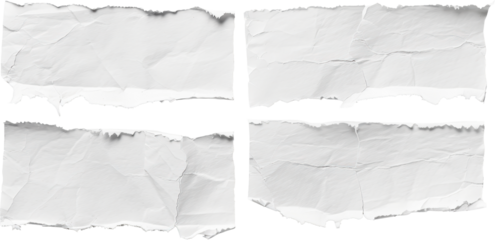 Four textured blank paper pieces