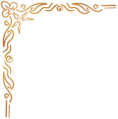 Vintage Gold Ornament Corner