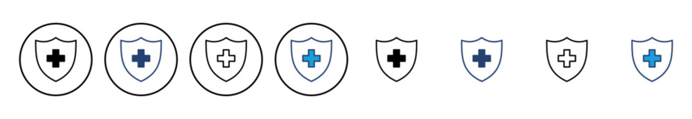 Health insurance icon vector. Insurance health document icon