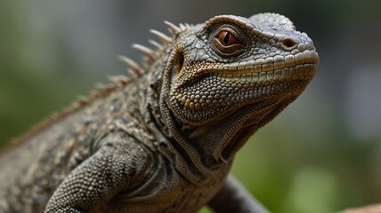 Obraz premium Close-up lizard portrait in nature
