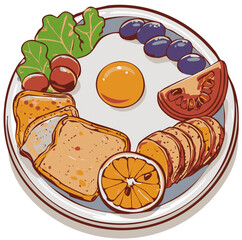 breakfast with fried eggs