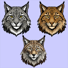 Fototapeta premium Lynx head vector logo.eps