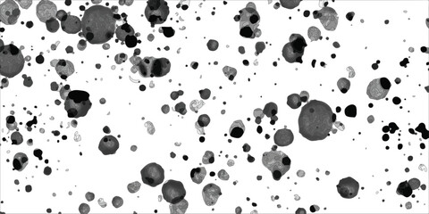 Seamless pattern of gray and white Dalmatian spots, arranged in an orderly pattern Black hand drawn splashes and stains on white background. Vector Pattern for Design and Decoration