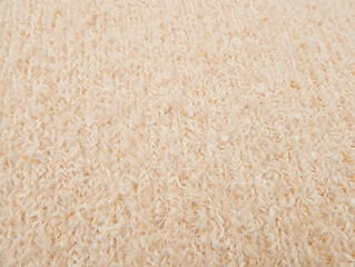 Woven Beige Fabric Texture Close-Up