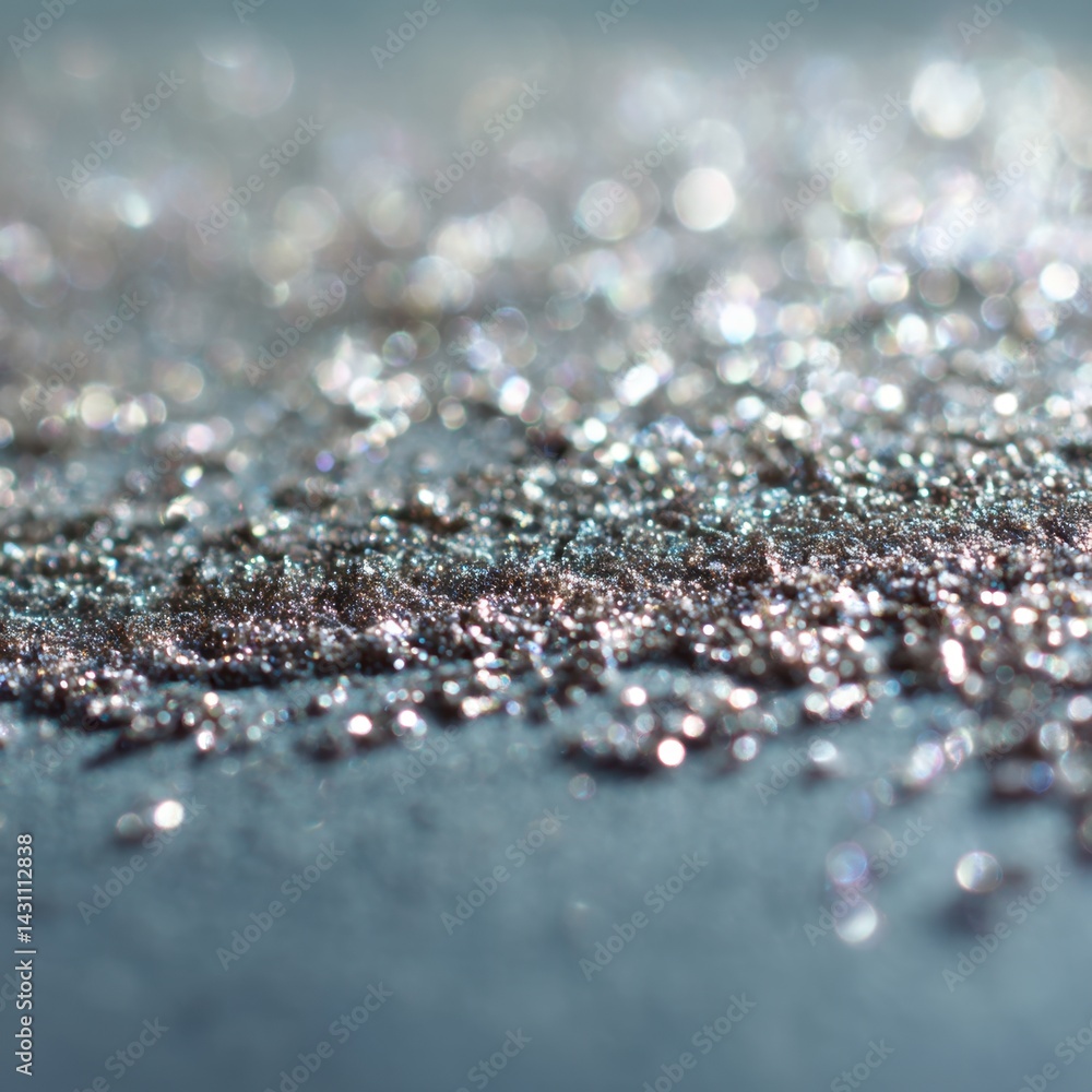 Poster abstract shimmering silver glitter background with bokeh effect creating a magical and festive mood 