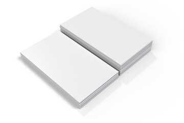 Modern business card mockup on the stack with front and back isolated. Template design for presentation branding identity, namecard, gift card, invitation, game card, greeting card, stationery, ads