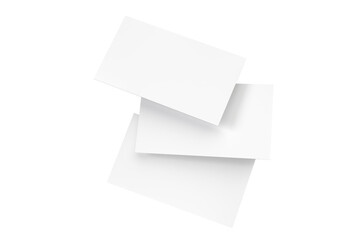 Modern Floating Business Card Mockup with front and back isolated. Template design for presentation branding identity, namecard, gift card, invitation, game card, greeting card, stationery, ads