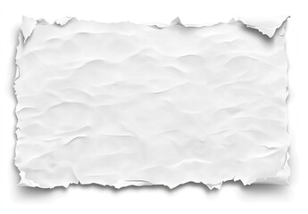 Obraz premium Crumpled, torn white paper sheet