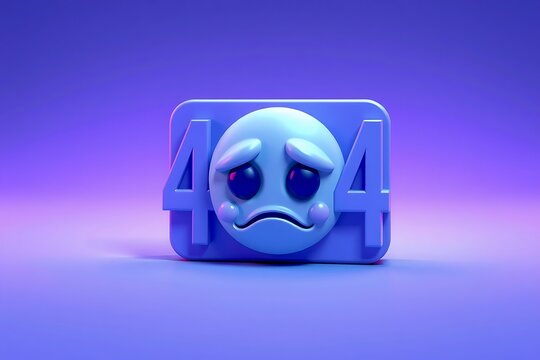 Error 404 malfunction message and error or bug application crash