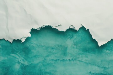 Ripped paper, teal background