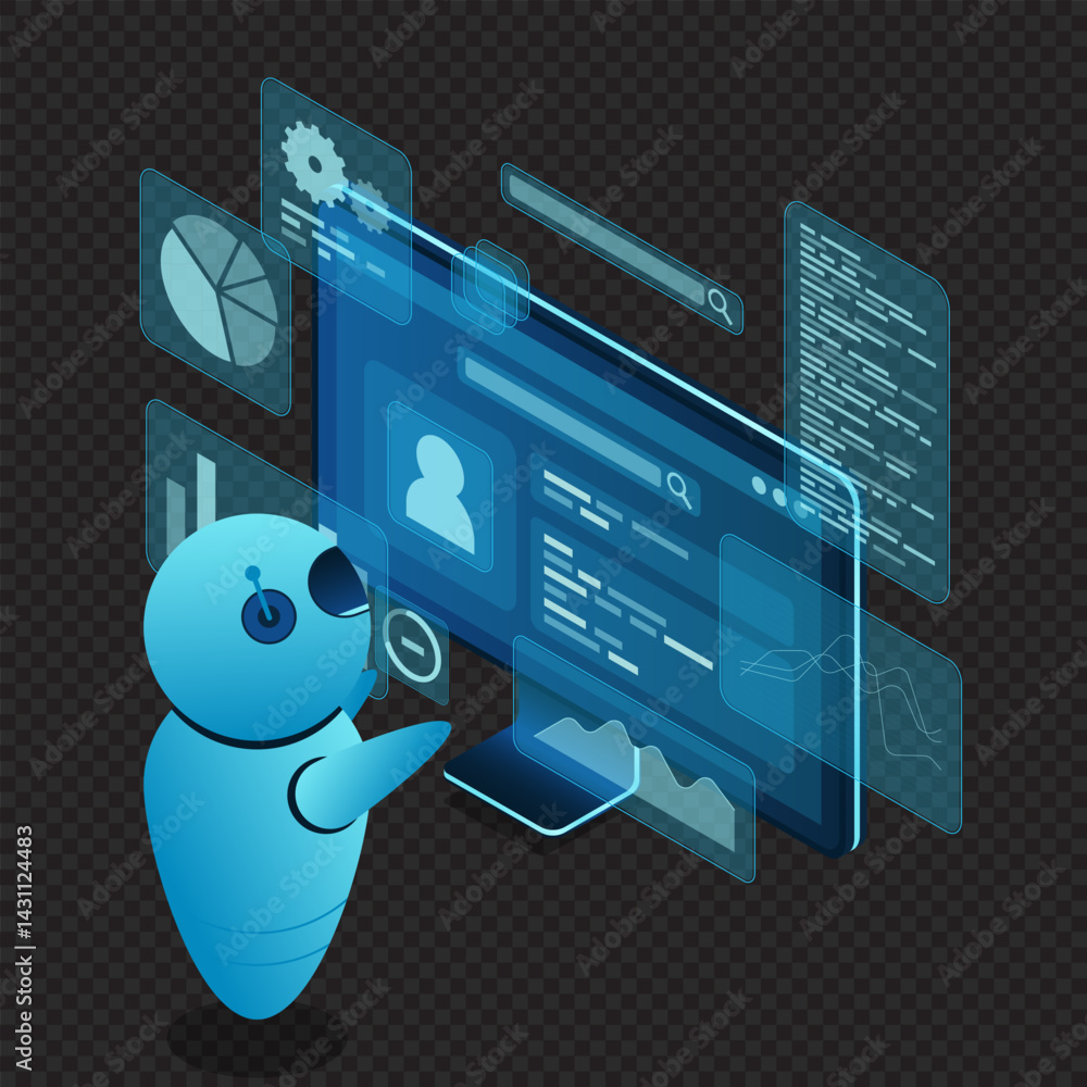 Poster isometric seo analysis. search engine optimization analysis concept. digital technology website. iso