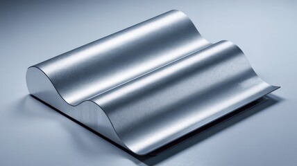 Sleek Metallic Design With Curved Surfaces Demonstrating Modern Craftsmanship and Innovation