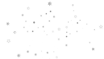 An abstract image featuring white stars scattered against a black background. The stars are arranged in a random pattern, creating a sense of movement and energy.