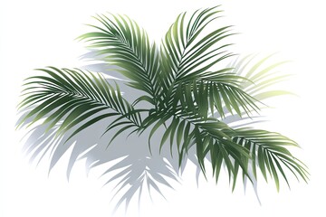 Tropical Palm Leaves in Sunlight