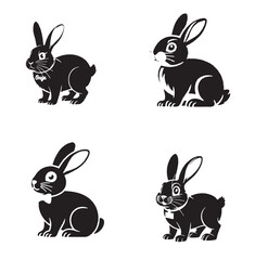 vector set of rabbits