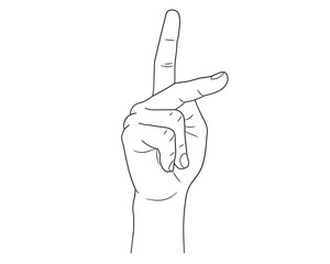 ゆるくてクールな手のポーズイラスト
