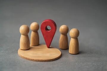 Focused group around a target location