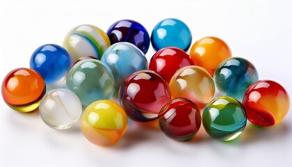 Obraz premium colorful marbles on white