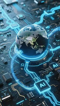 A futuristic and high-tech visual scene