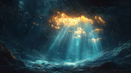 Celestial Cave: A Mystical Underwater Realm