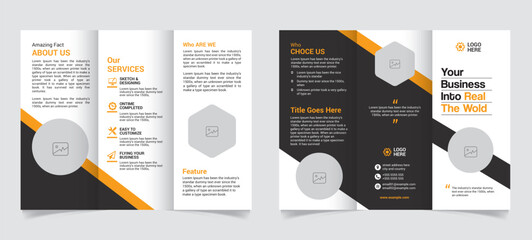 Trifold Brochure template Design with Vector file