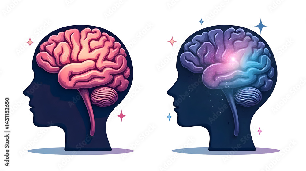 Poster cognitive exploration of brain functionality digital art neurological concepts creative environment 