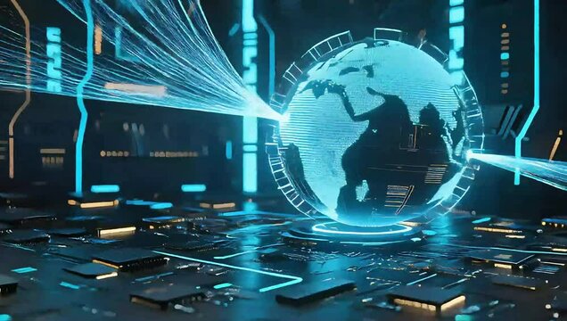 A futuristic and high-tech visual scene