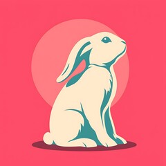 Obraz premium Cute Rabbit Silhouette